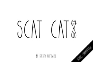 Scat Cat: A Tall Script Handwritten Typeface for Creative Makers