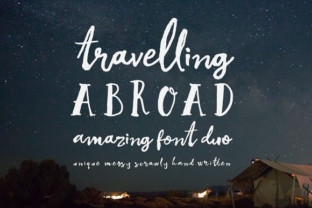Travelling Abroad: A Handcrafted Script for Editorial Design